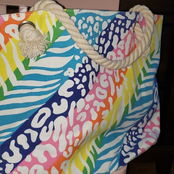 Multi colored summer tote - Picture 2 of 7